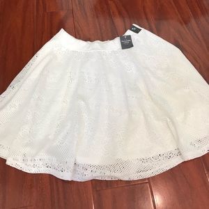 White Lace Skater Skirt